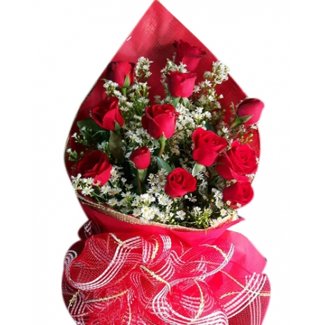 Send One Dozen Rose in bouquet to Philippines